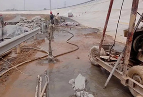 石嘴山公路钻孔施工